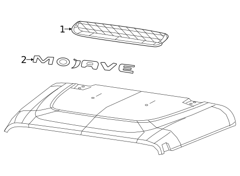 Exterior Trim - Hood for 2024 Jeep Gladiator #0