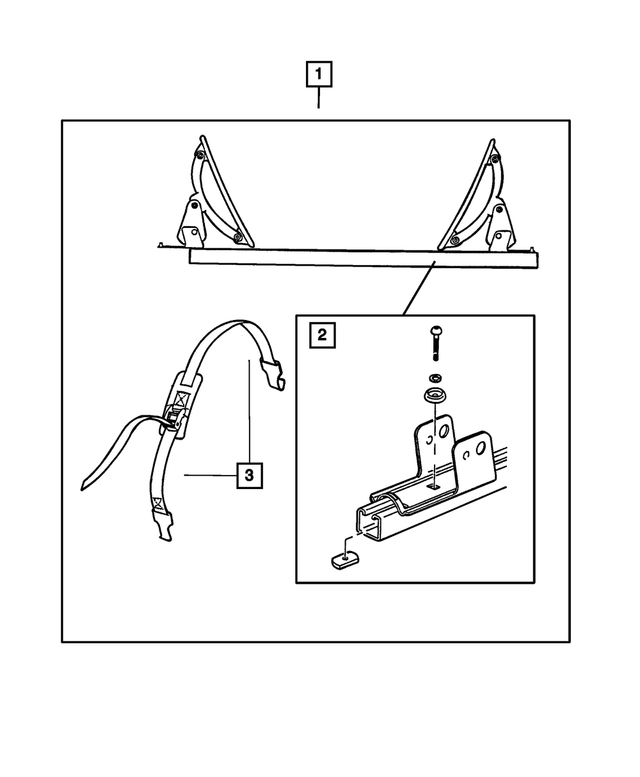 5016389AA - Mopar Accessories - Component Parts: Accessory Hardware Kit for Mopar Image
