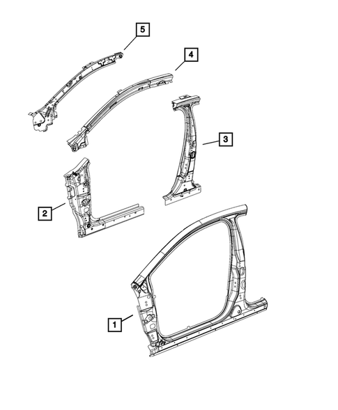 Aperture Panel and Pillar Supports for 2015 Chrysler 200 #1