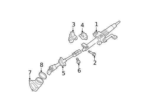 Steering Column Assembly for 2011 Toyota Camry #0