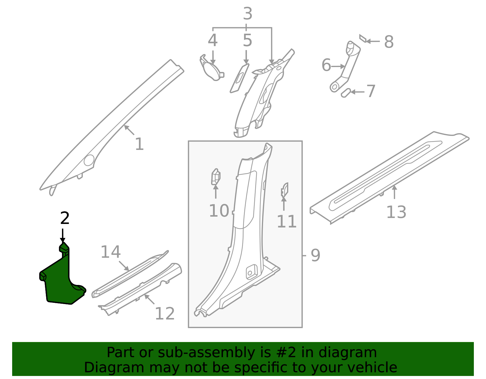 85823-R0010NUP - Cowl Trim 2025-2026 Kia Carnival | Kia.Parts Store