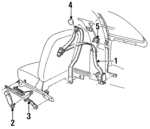 F4SZ6360220C - Body: Seat Belt Bezel for Ford: Thunderbird Image