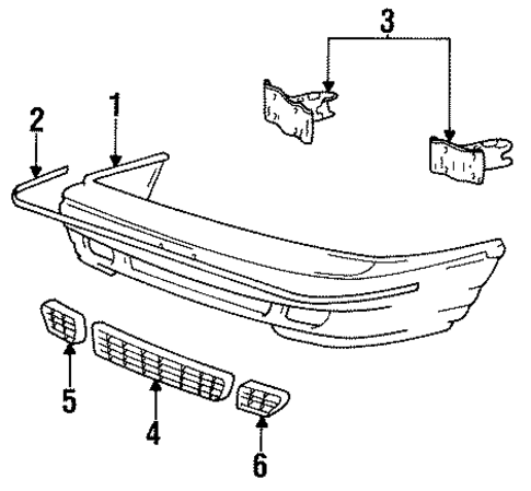 Bumper & Components - Front for 1994 Hyundai Sonata #0