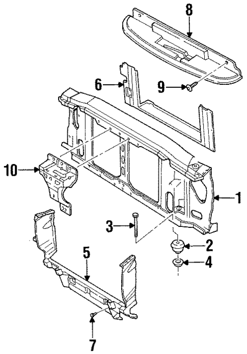 Radiator Support for 1999 Isuzu Hombre #0