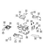 68199109AB - Interior Trim: Floor Console Mat for Mopar Image
