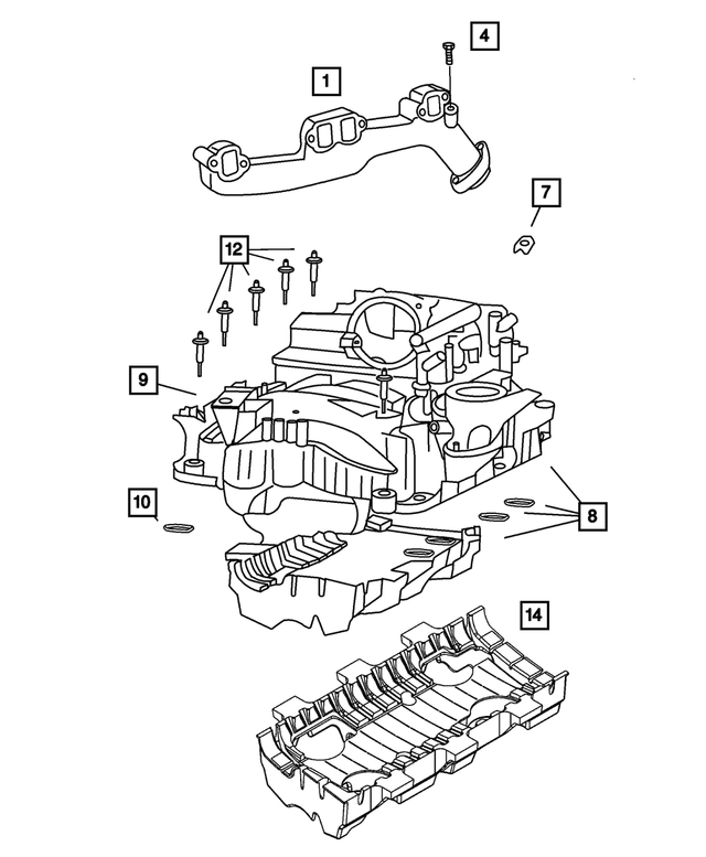 5127193AF - Engine 5.7L Eight Cylinder: Intake Manifold Package for Mopar Image image
