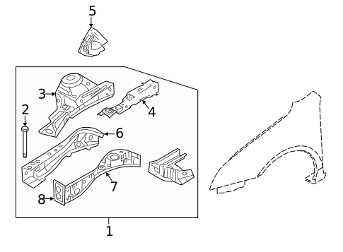 Structural Components & Rails for 2012 Lincoln MKZ #0