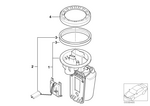 16146765119 - Fuel Supply: Fuel Pump with Fuel Level Sensor for Mini Image