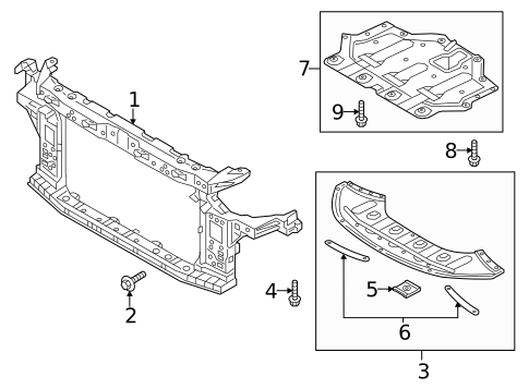 Radiator Support for 2015 Hyundai Sonata #0