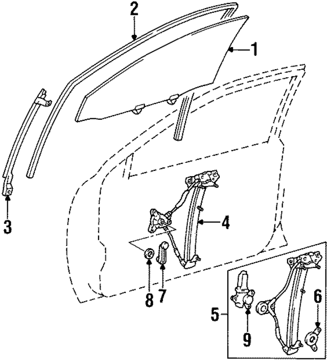 6982002051 - : Window Regulator for Toyota Image