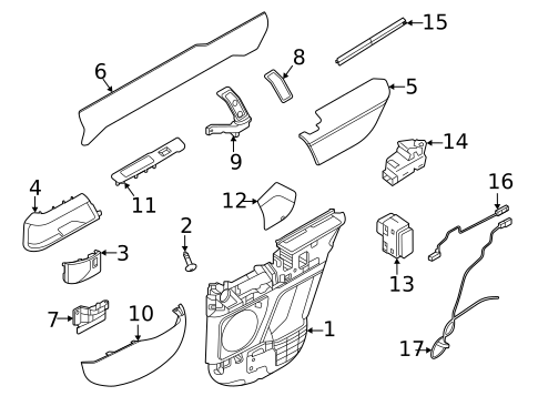 Interior Trim - Rear Door for 2020 Land Rover Defender 90 #0