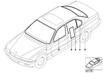 51318125877 - Vehicle Trim: Green Windscreen, Green Shade Band for BMW Image