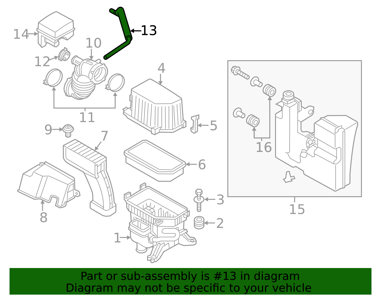 2012-2016 Kia Breather Tube 26710-2E000 | OEM Parts Online
