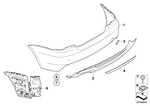 51128045456 - : Cover, Bumper, Rear for BMW Image