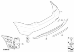 51128045456 - : Cover, Bumper, Rear for BMW Image