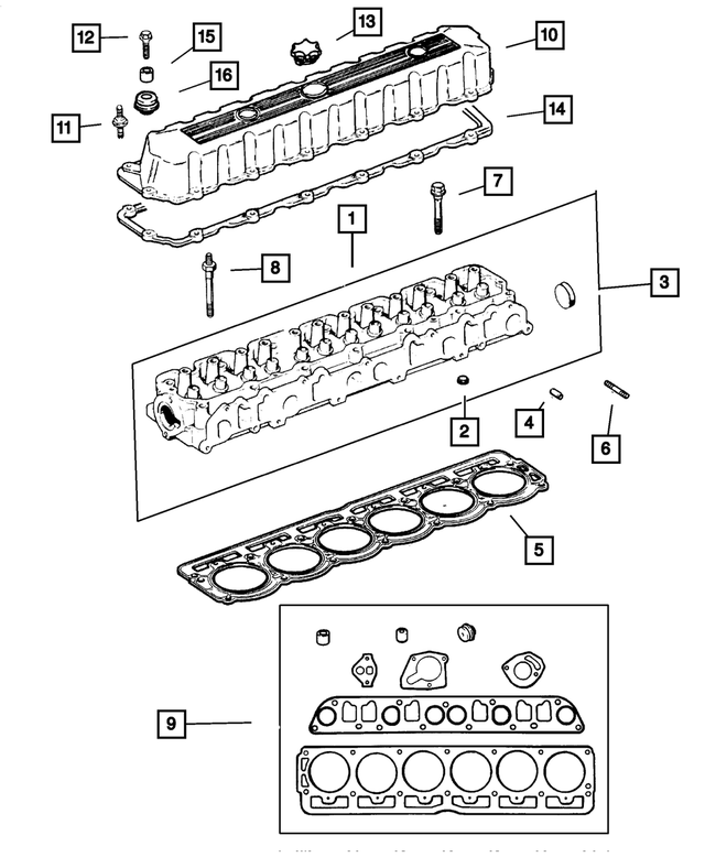 53010334 - Engine 4.0L Six Cylinder: Cylinder Head for Mopar Image