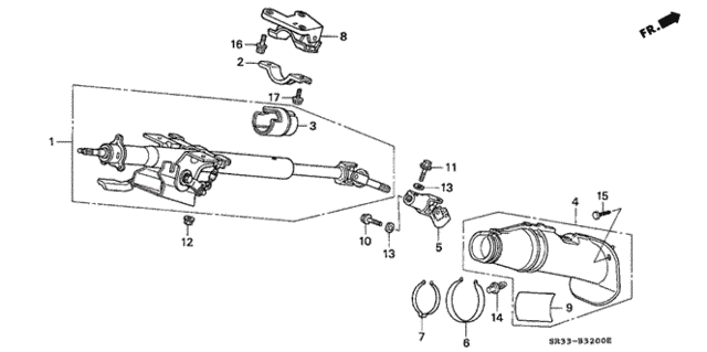 Steering Column for 1995 Honda Civic #0