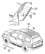 5HR731RHAD - Exterior Ornamentation: Front Door Molding, Left for Dodge: Durango Image