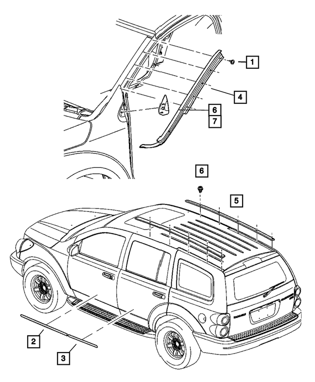 5JN54GW7AD - : Front Door Molding, Right for Mopar Image