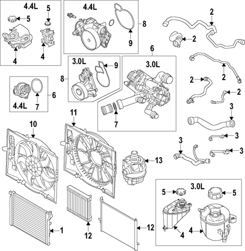 Radiator & Components for 2024 BMW M850i xDrive #2