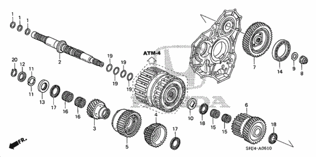 AT Secondary Shaft (-'06) for 2005 Honda Odyssey #0