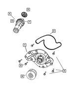 68349251AA - Cooling: Thermostat Housing for Mopar Image