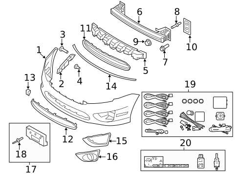 Bumper & Components - Front for 2010 Ford Fusion #0
