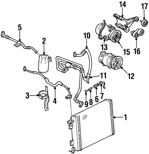 Condenser, Compressor & Lines for 2002 Pontiac Firebird #0