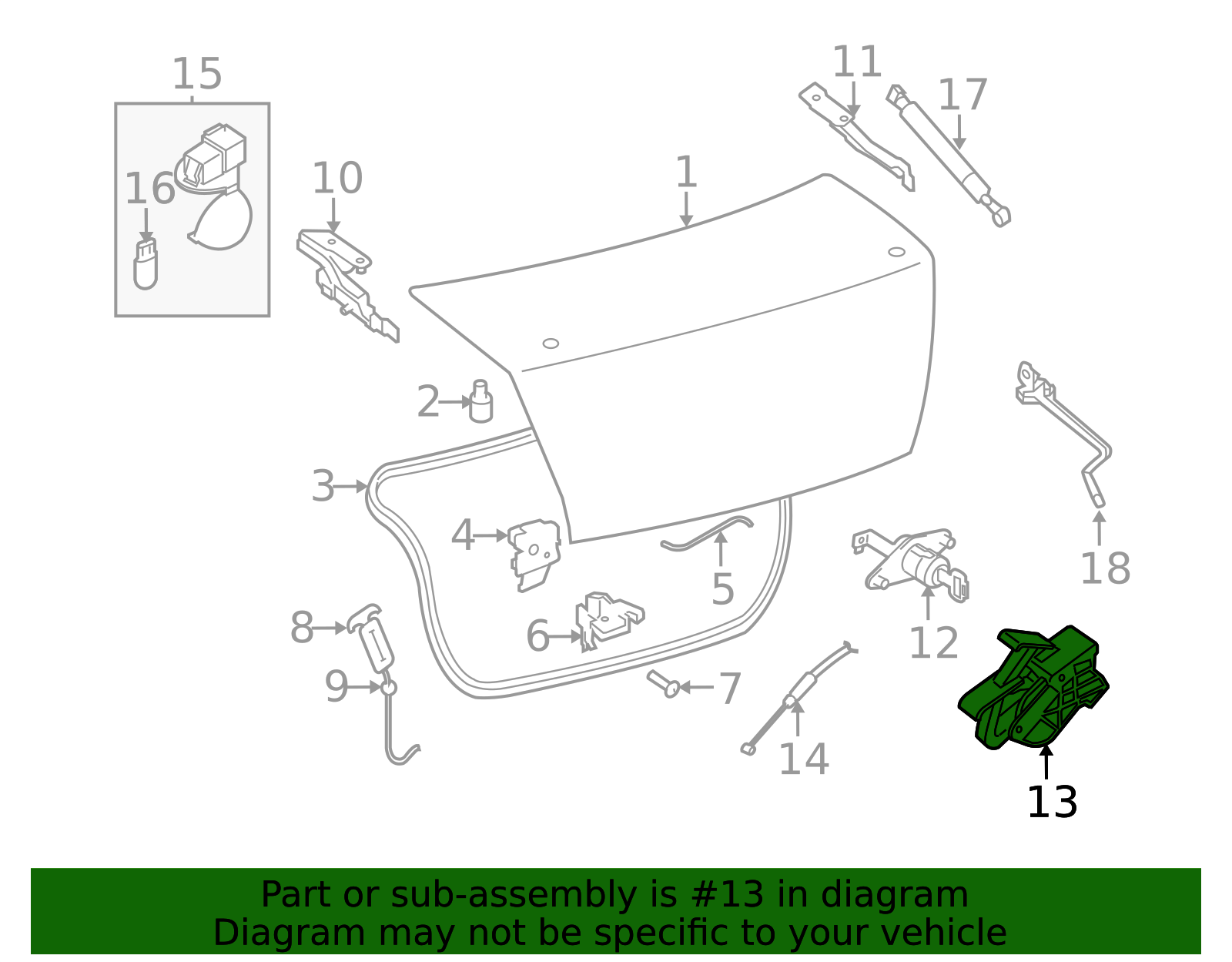 84642-ET00A - Deck Lid Release Lever 2007-2012 Nissan Sentra | Official ...
