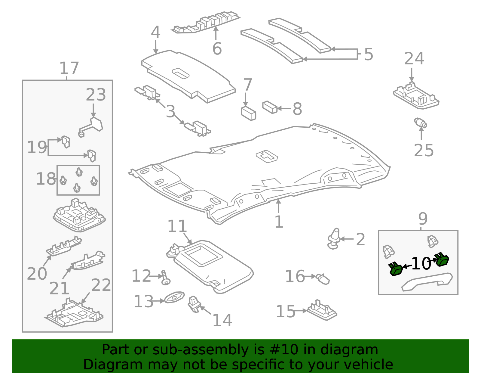 74612-06140-A0 - Interior Grab Bar Cap 2020-2025 Toyota Corolla | Longo ...