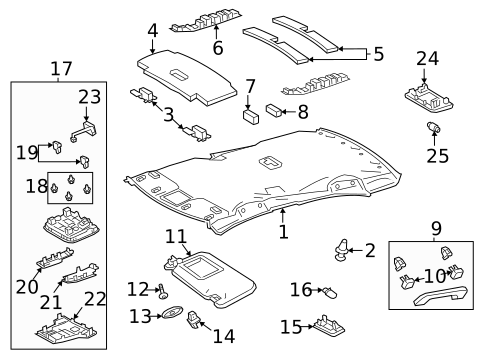 Interior Trim - Roof for 2025 Toyota Corolla #0
