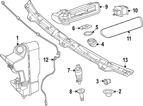 Washer Components for 2025 Mercedes-Benz EQE AMG&reg; #0