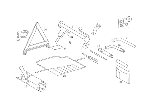 Tools and Accessories for 1993 Mercedes-Benz 400E #1
