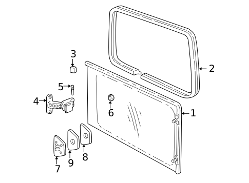 Glass - Side Door for 2000 Pontiac Montana #0