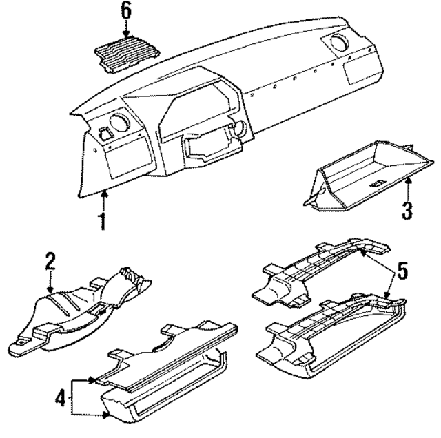 443857035D01C - Body: Glove Box for Audi Image