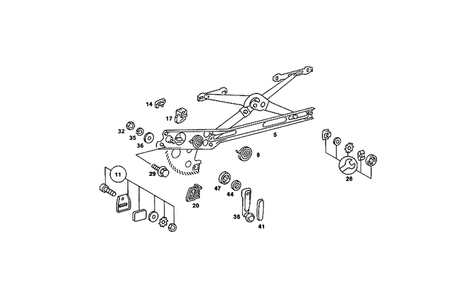 1077200846 - : Window Lifter for Mercedes-Benz: 380SL, 380SLC, 450SL, 450SLC, 560SL Image