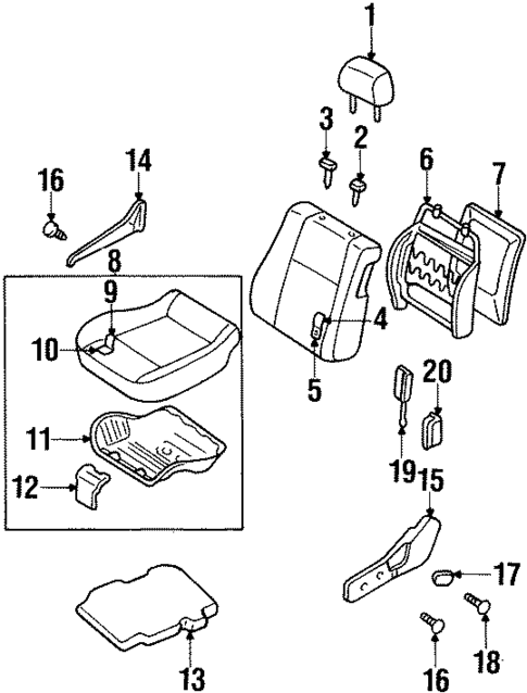 Front Seat Components for 2002 INFINITI G20 #0
