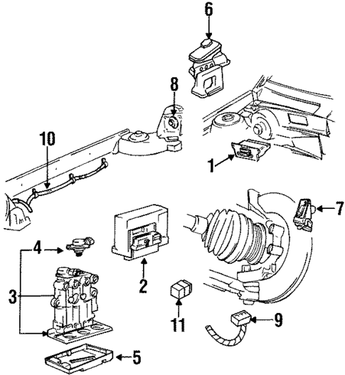 Condenser, Compressor & Lines for 1992 Pontiac Grand Am #1