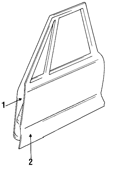 Door & Components for 1991 Buick Park Avenue #0