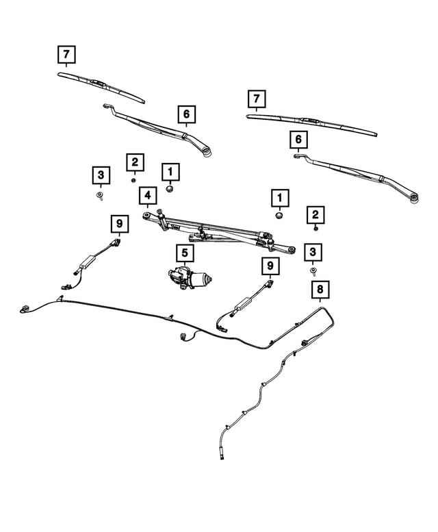 68657995AA - : Front Wiper Blade, Left for Mopar Image