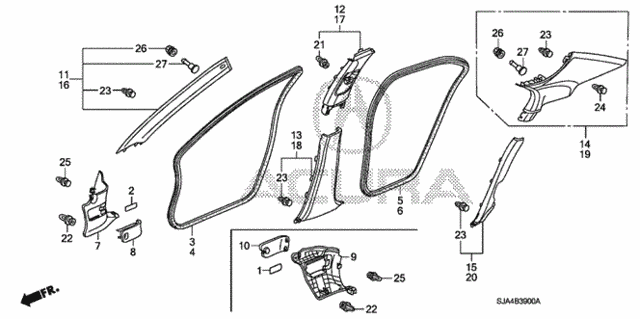 Pillar Garnish for 2012 Acura RL #0