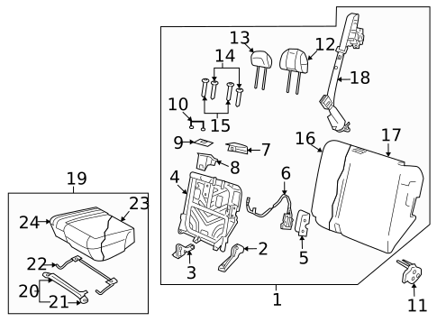 Rear Seat Components for 2010 Mazda Tribute #0