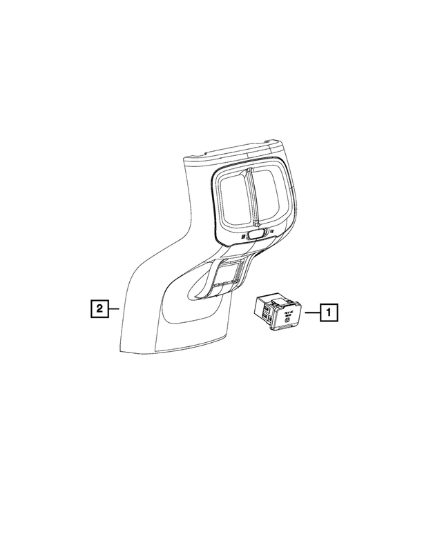 5RM65LU5AB - Electrical: Console End Cap for Jeep: Cherokee Image