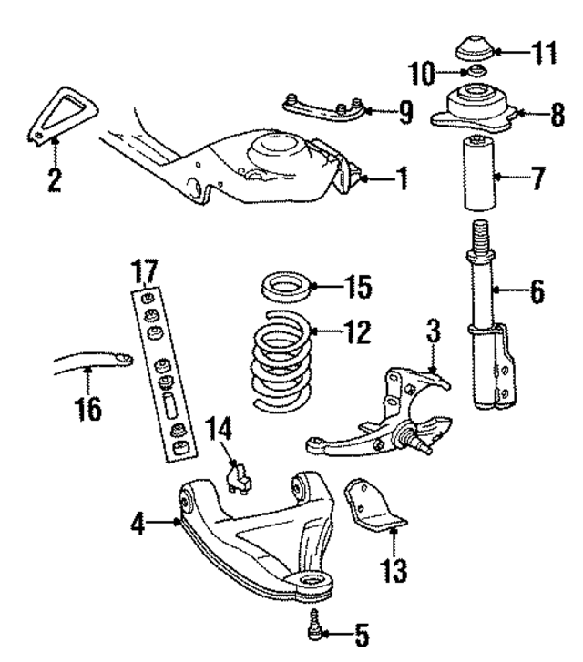88945820 - : Premium Gas Charged Front Suspension Strut Assembly for GM Image