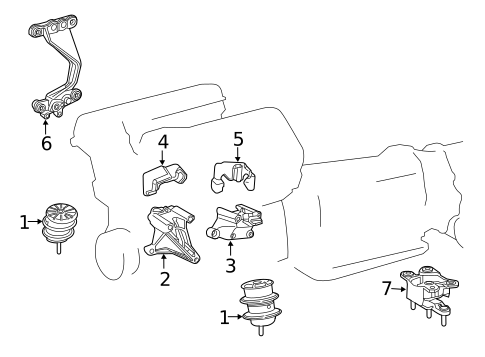 Engine & Trans Mounting for 2020 Lexus LS500 #0