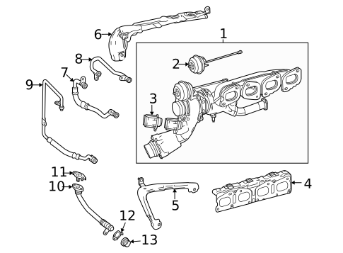 Turbocharger & Components for 2017 Mercedes-Benz Metris #1