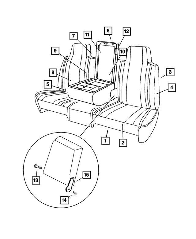 5278456AA - Interior Trim: Armrest Lid Liner for Mopar Image