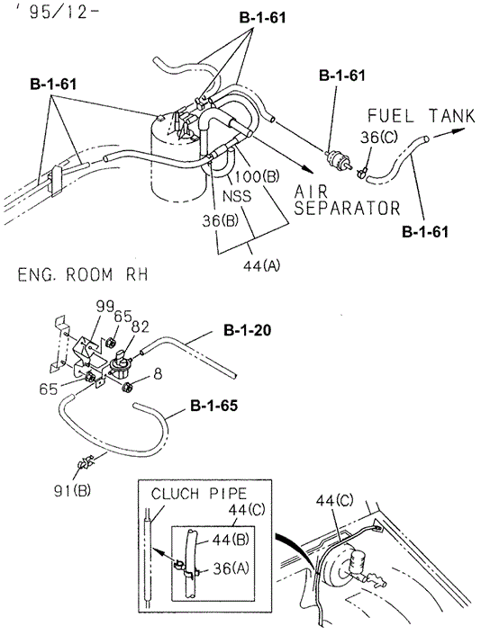 A/C Evaporator System (Engine) (3) (DX) for 1995 Honda Passport #0