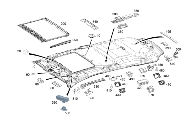 2136904506 - Trim and Lining: Trim, Roof for Mercedes-Benz: E53 AMG, E63 AMG S Image image