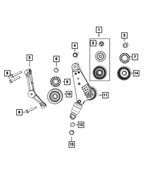 Pulleys and Related Parts for 2026 Jeep Gladiator #0